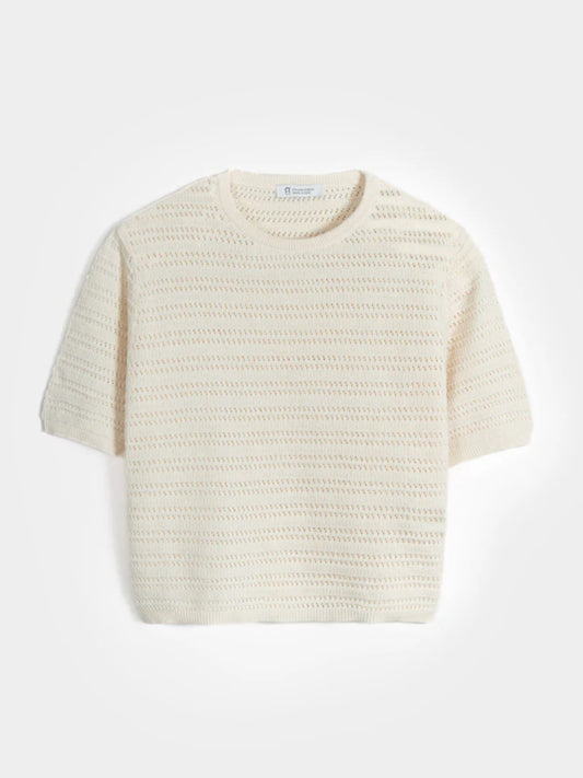 Elisa T-shirt cotone rigenerato - Bianco Burro