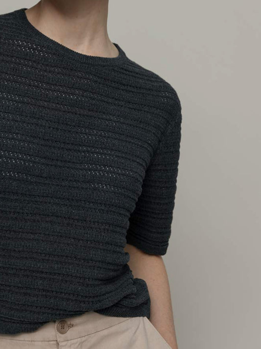 Elisa T-shirt cotone rigenerato - Grigio Antracite