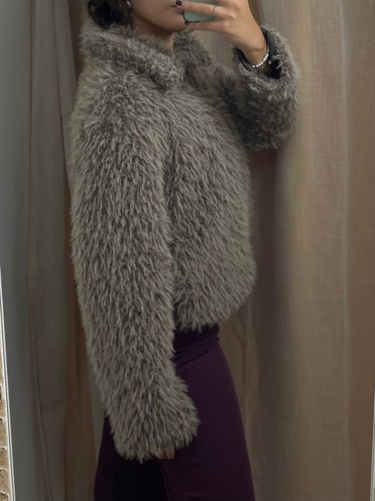 Giacca Eco pelliccia - color Moka