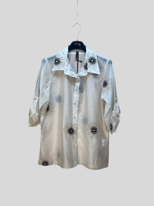 Camicia con stampe floreali - in Tencell