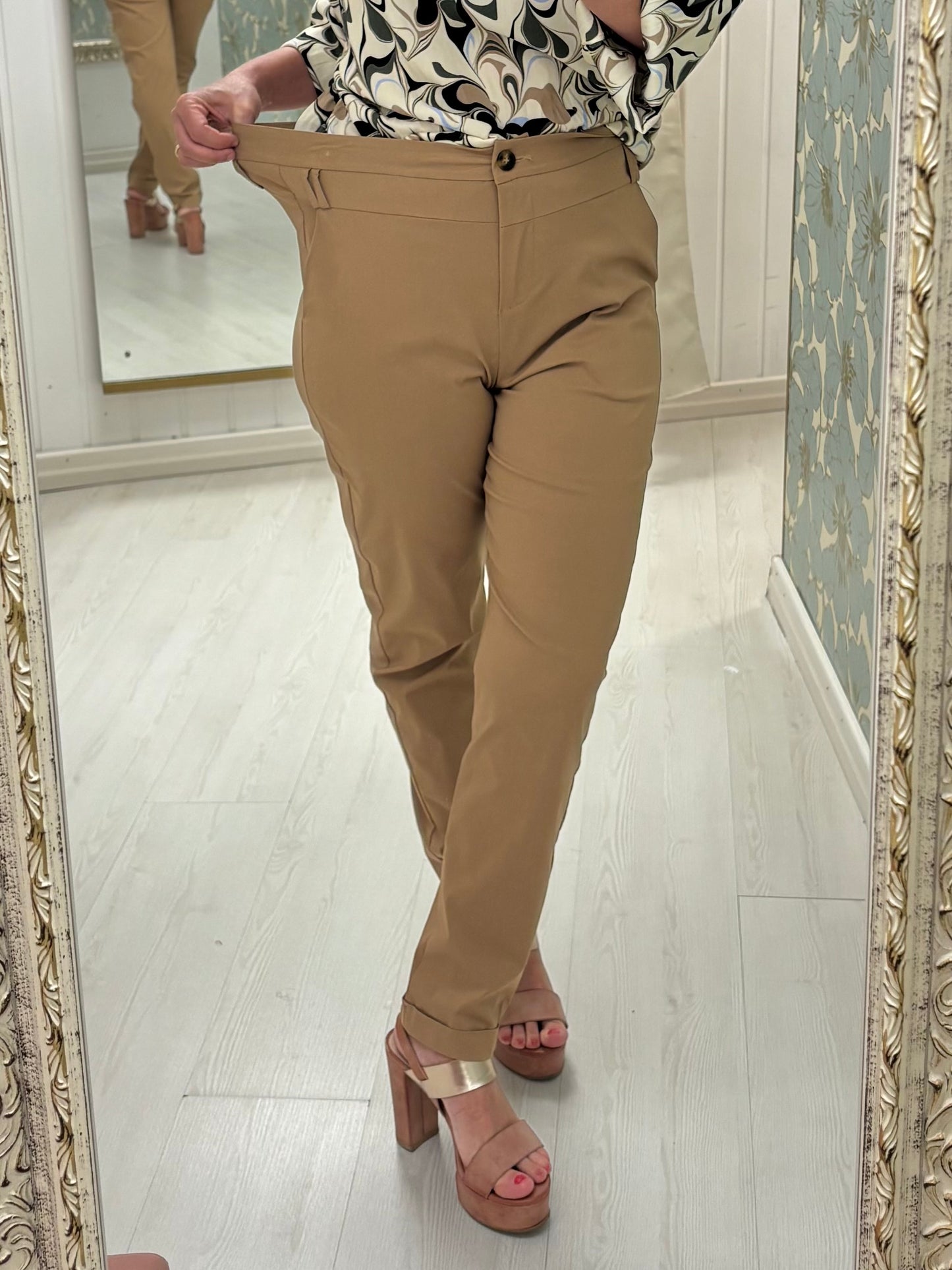 Pantalone Torino - in bengalina camel