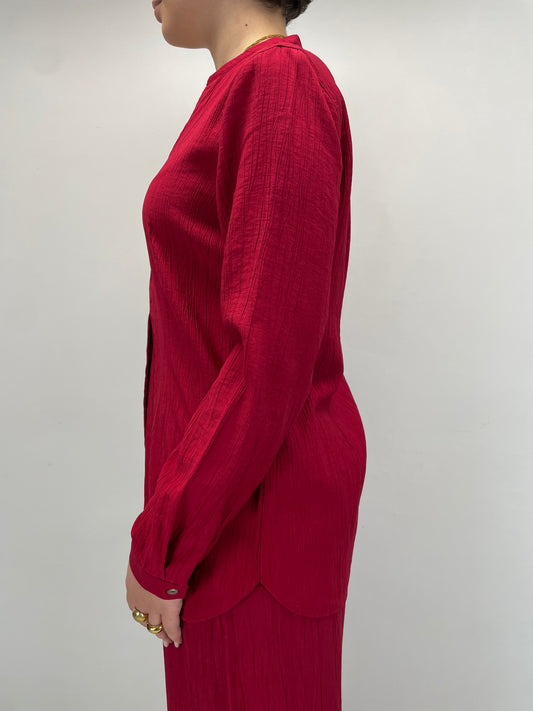 Blusa rossa increspata - in viscosa