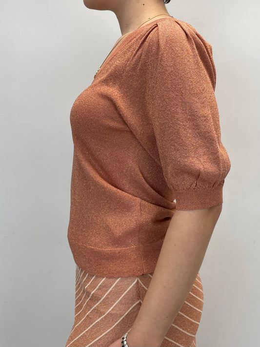 Maglia Salmone - in lurex