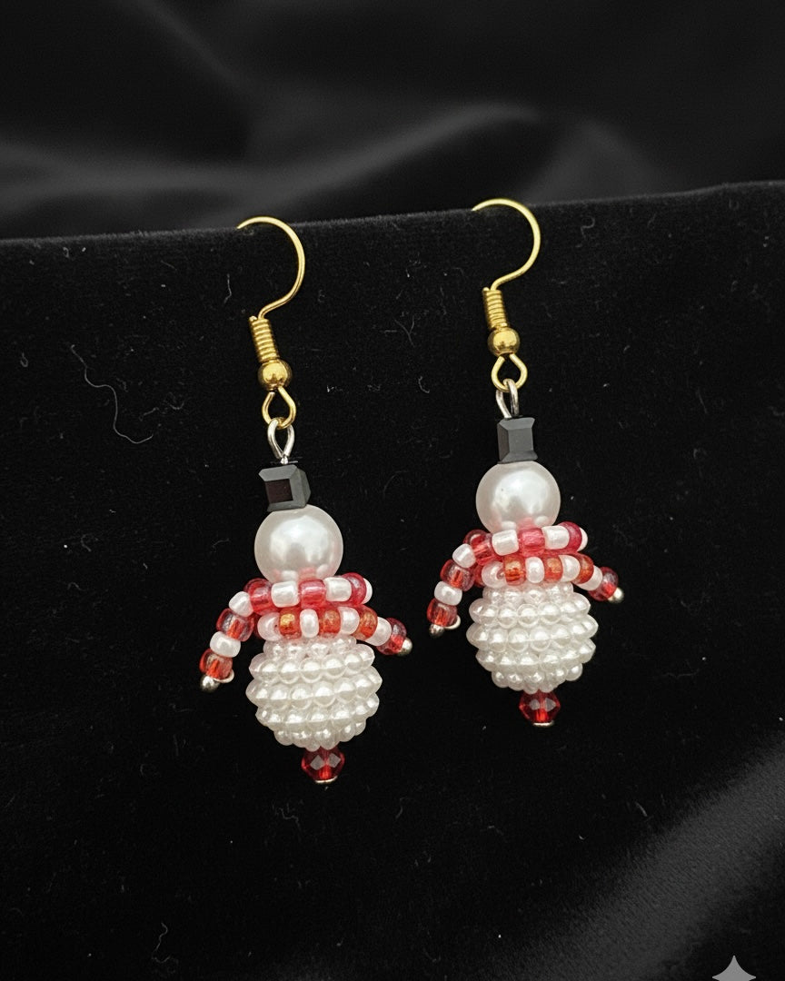 Orecchini Babbo Natale Handmade – Sciarpa Rossa (pezzo unico)