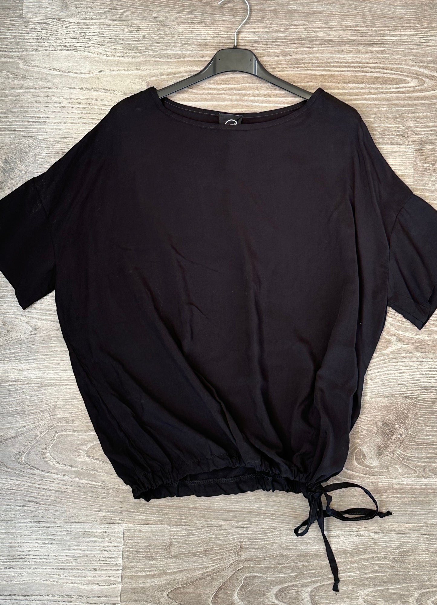 Blusa manica 3/4 nera