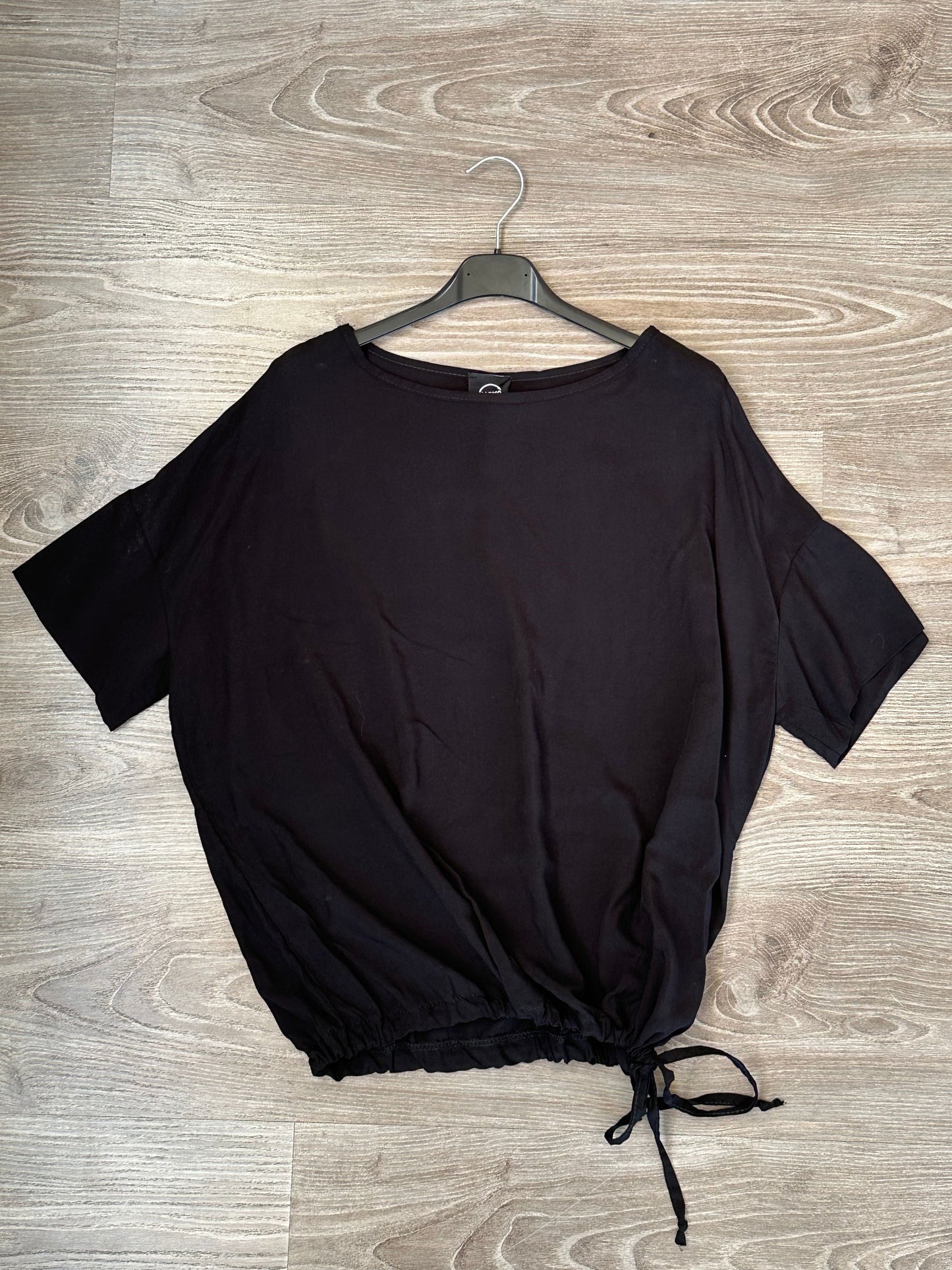 Blusa manica 3/4 nera