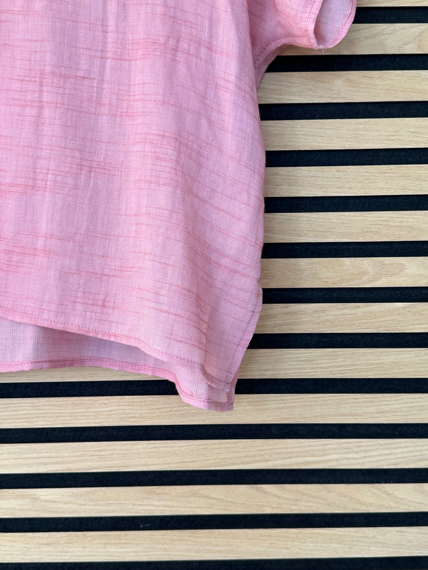 Blusa rosa effetto lino