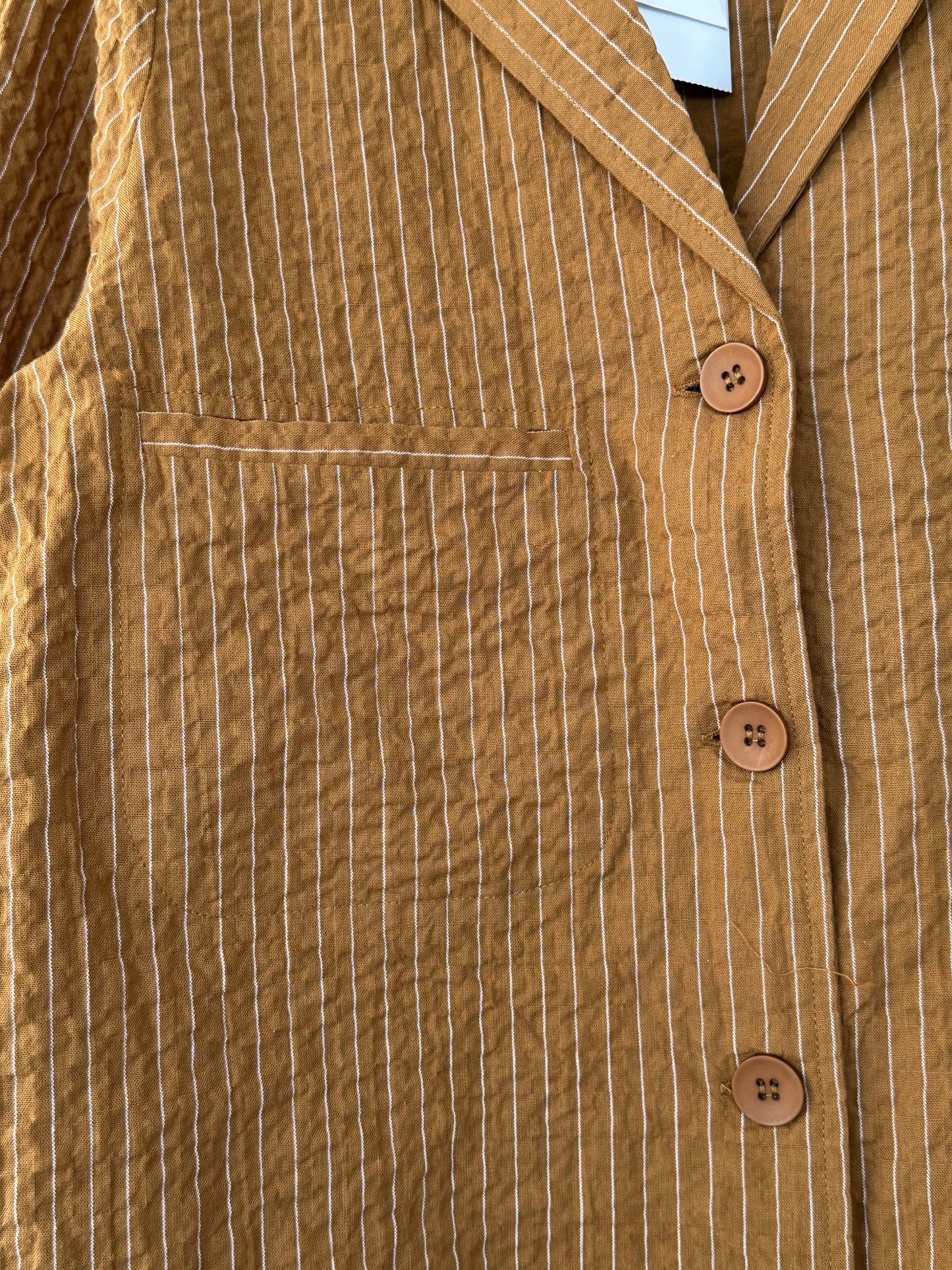 Camicia a righe senape