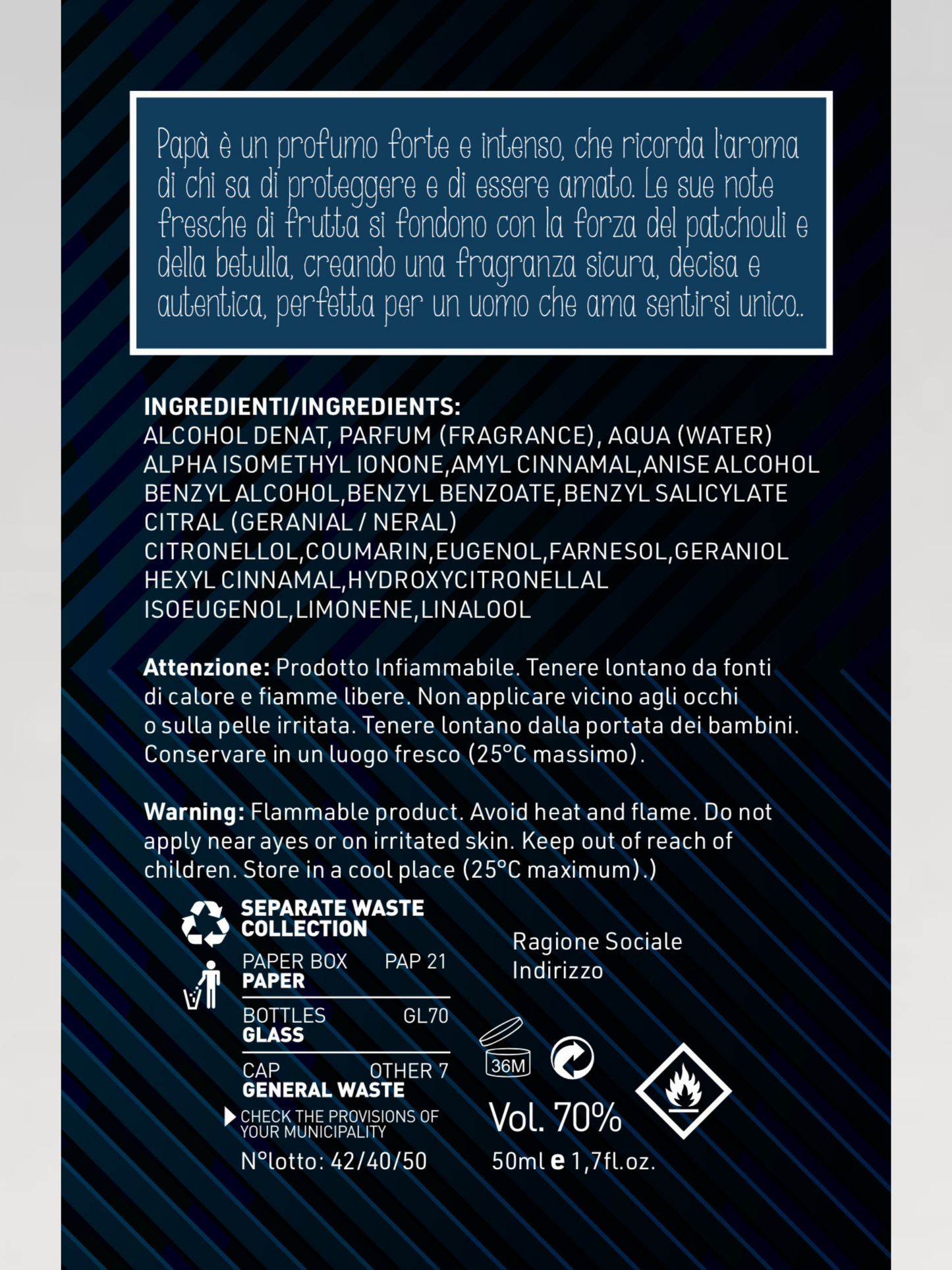 Profumo “ Papà ” Il profumo della sicurezza