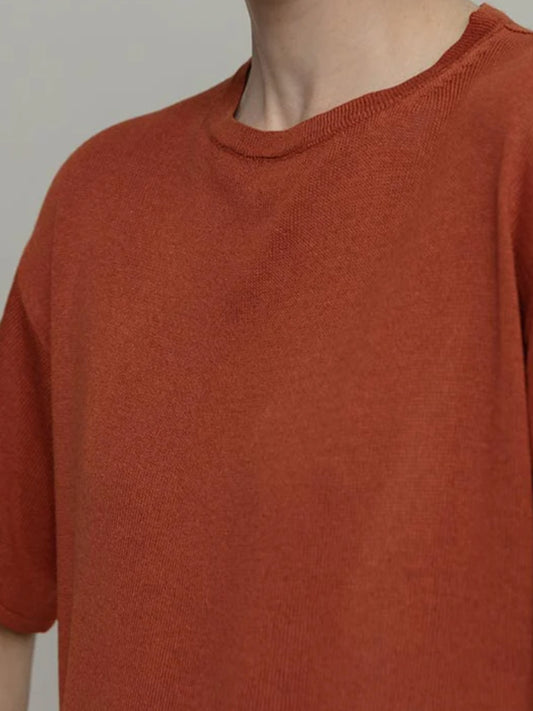 T-Shirt Donna Viscosa Virginia Marrone Terracotta