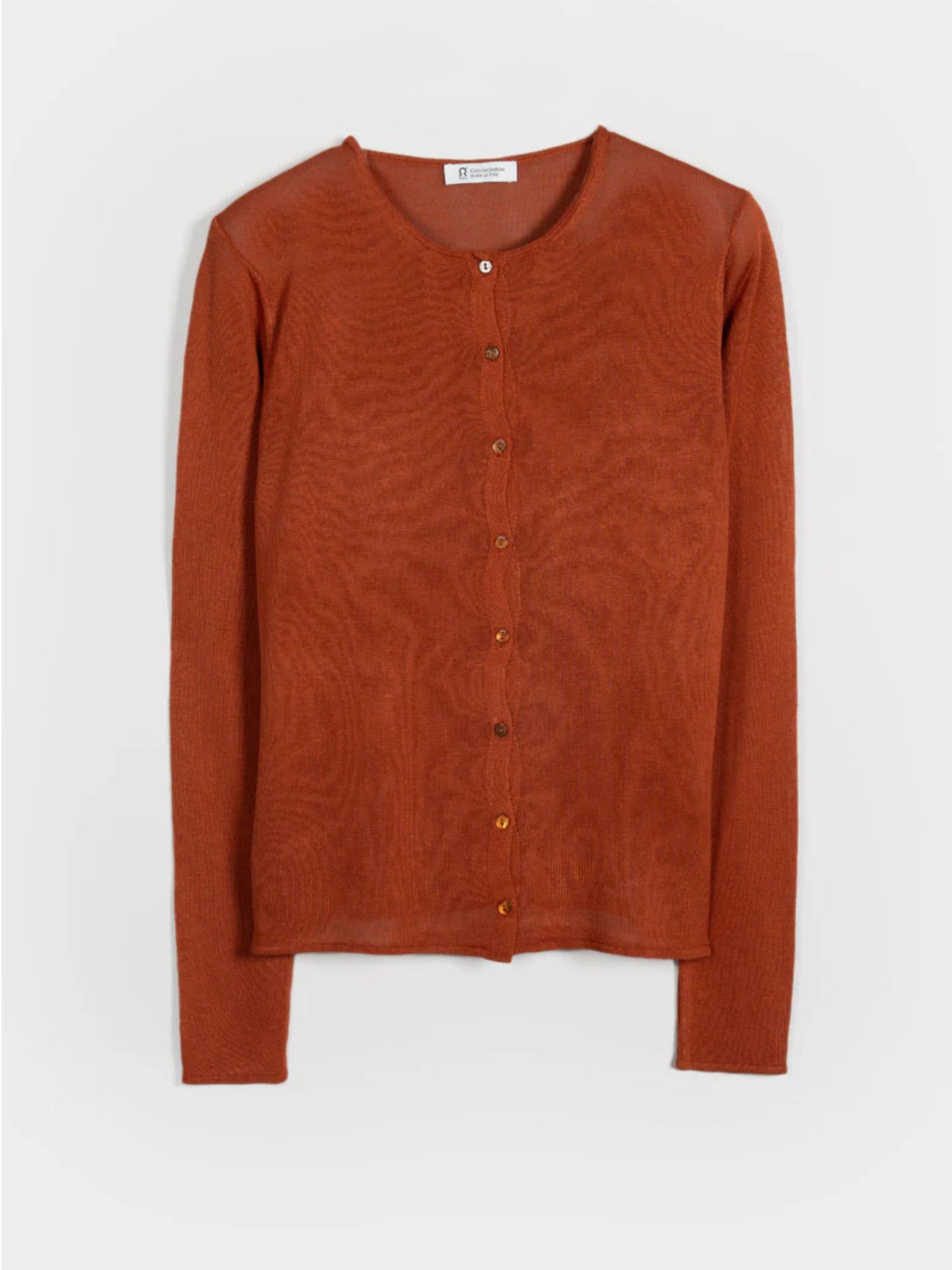 Vanessa Cardigan viscosa - Marrone Terracotta