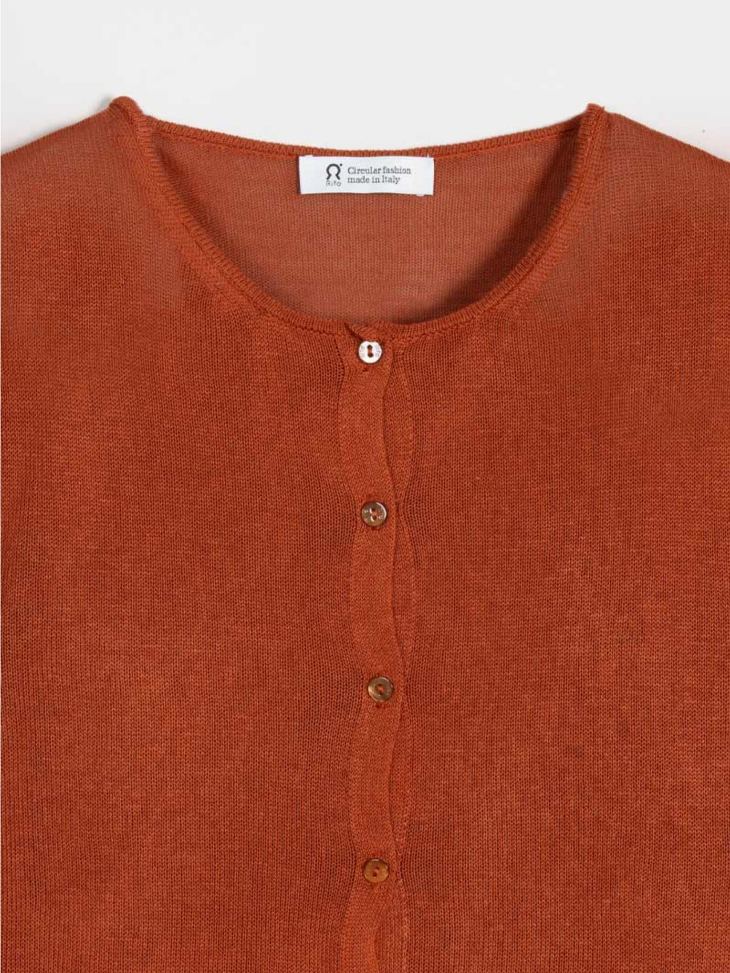 Vanessa Cardigan viscosa - Marrone Terracotta
