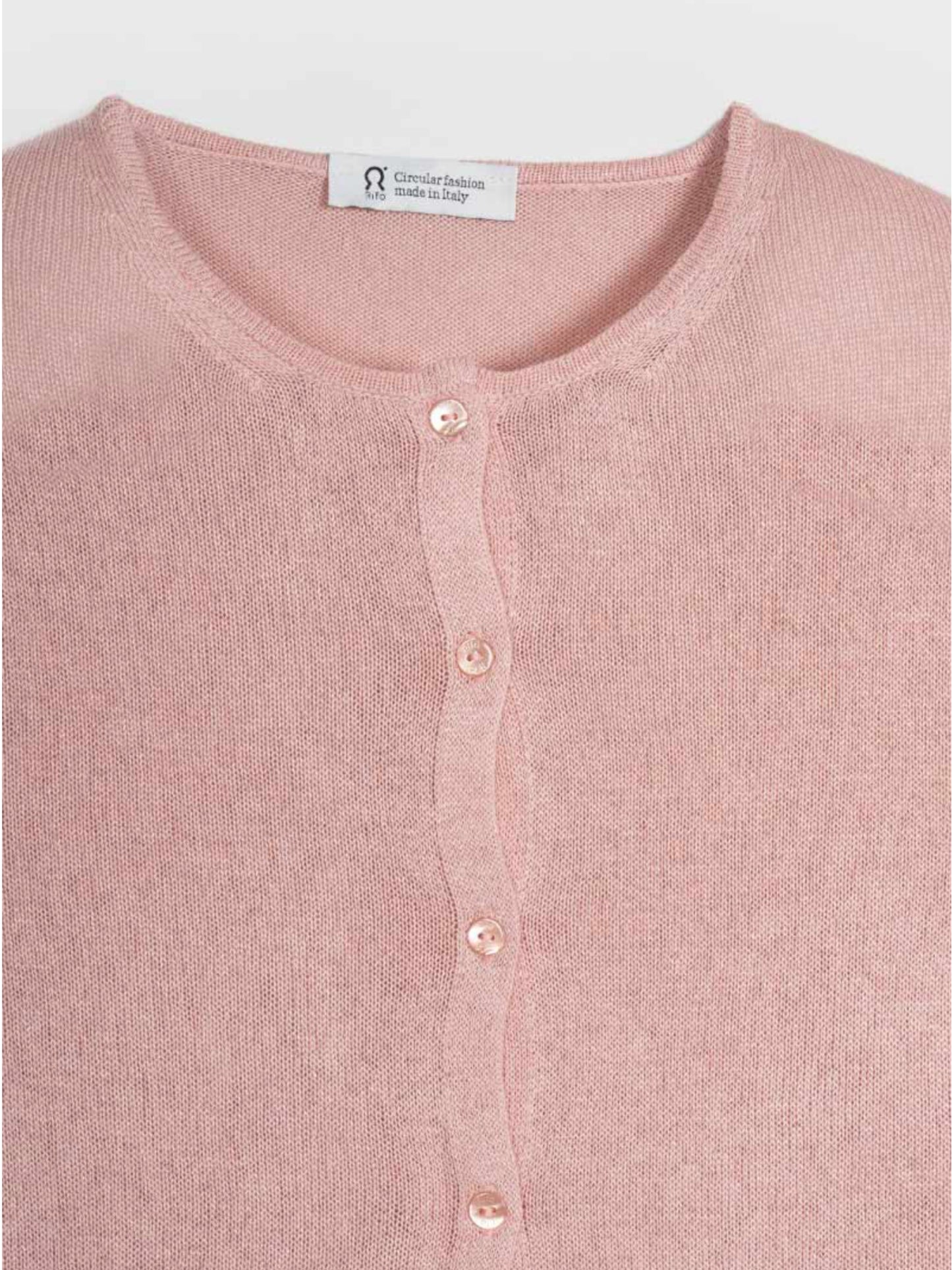 Vanessa Cardigan viscosa - Rosa Quarzo