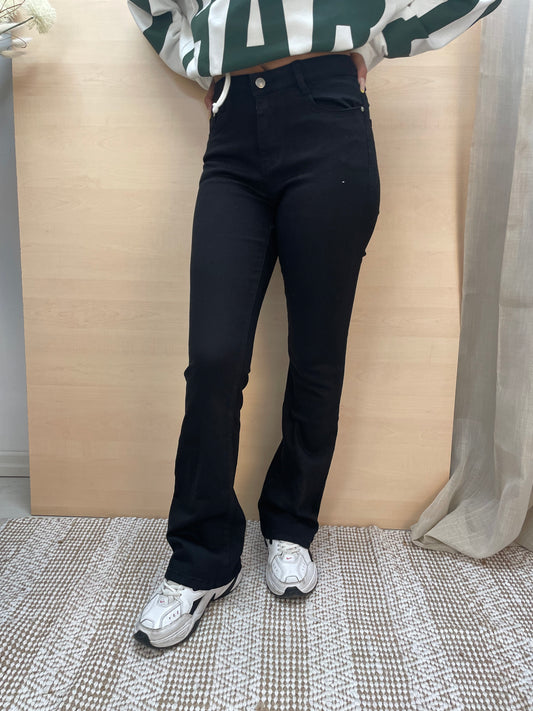 Jeans a zampa - Nero