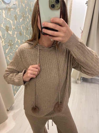 Tuta in maglia Giselle - Moka Mousse