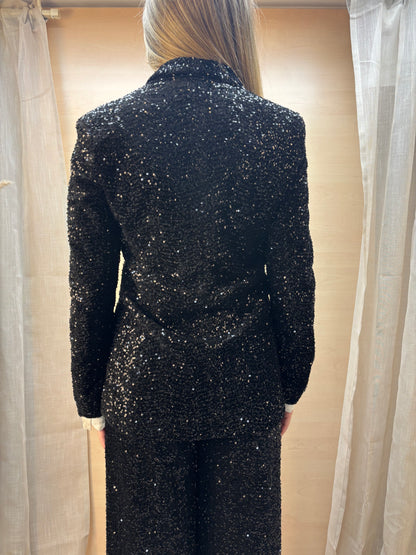 Tailleur completo in paillettes - nero