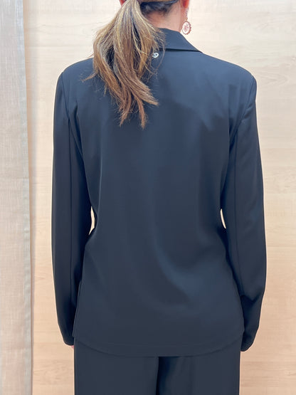 Giacca fluida un bottone nero – Made in Italy