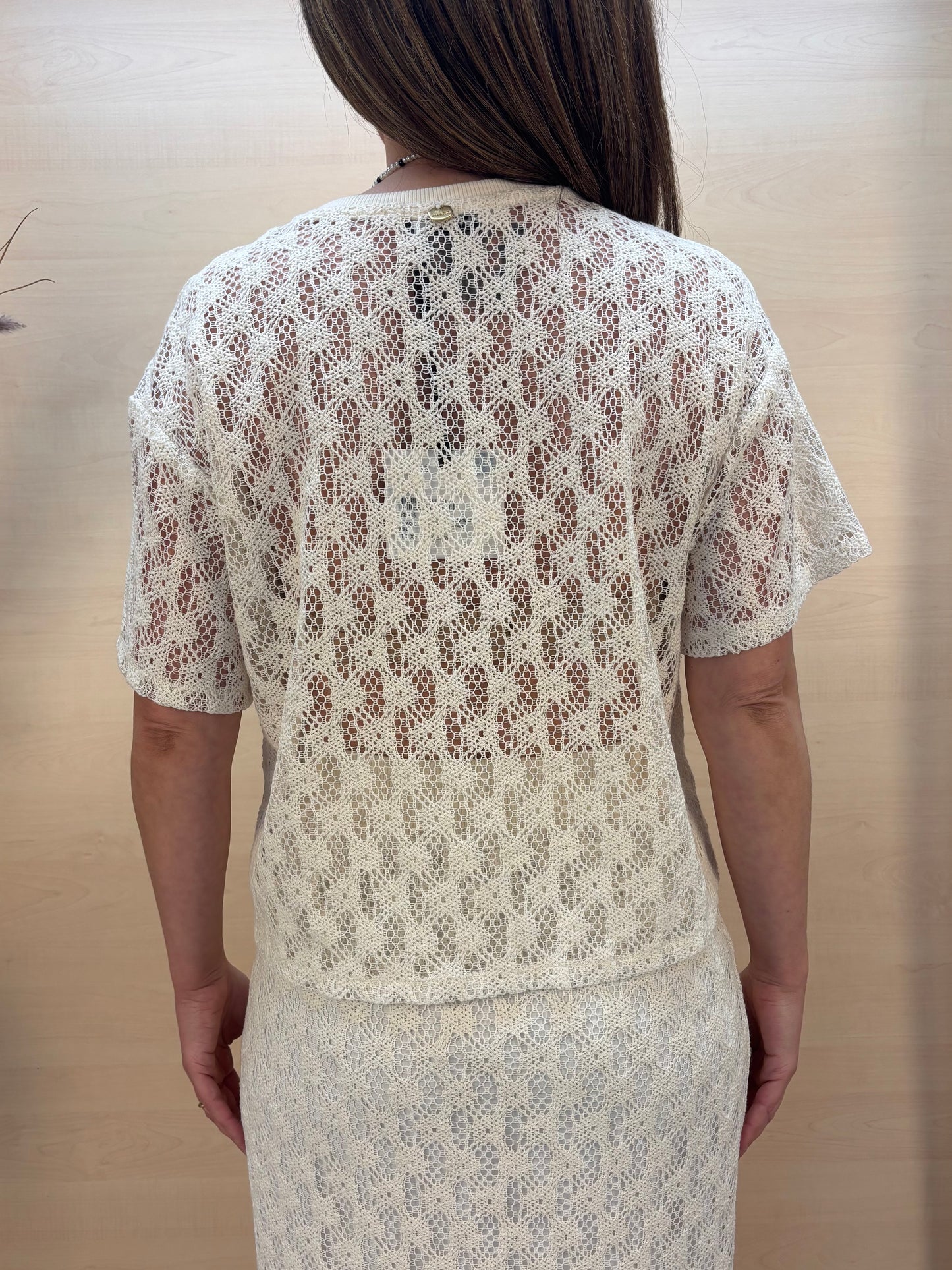 T-shirt crochet burro – PHARD | Made in Italy