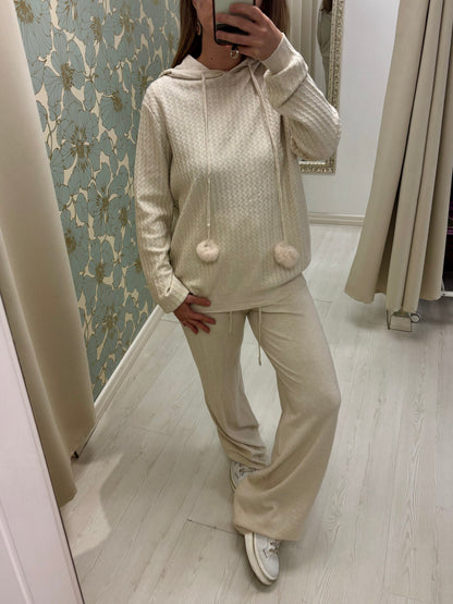 Tuta in maglia Giselle - Beige caldo