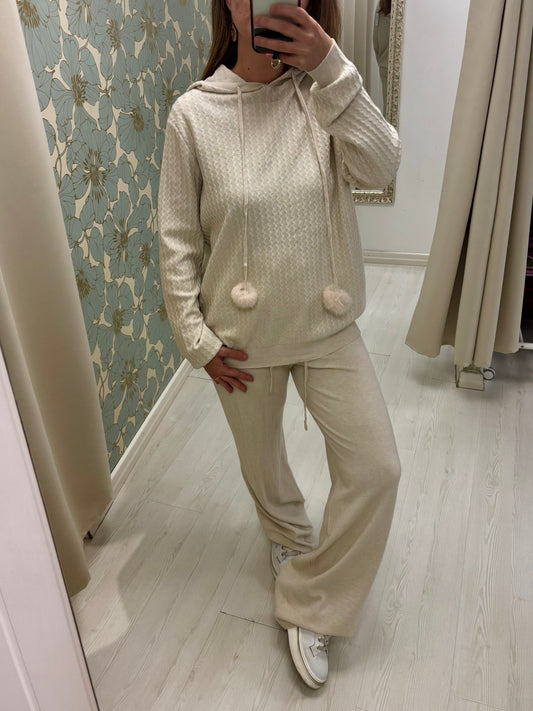 Tuta in maglia Giselle - Beige caldo