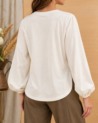 T-shirt manica ampia in Jersey