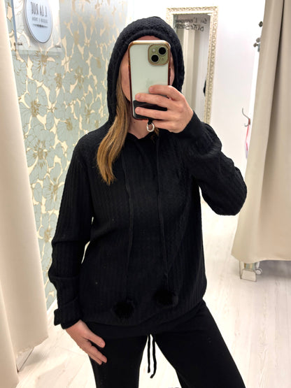 Tuta in maglia Giselle - Nero