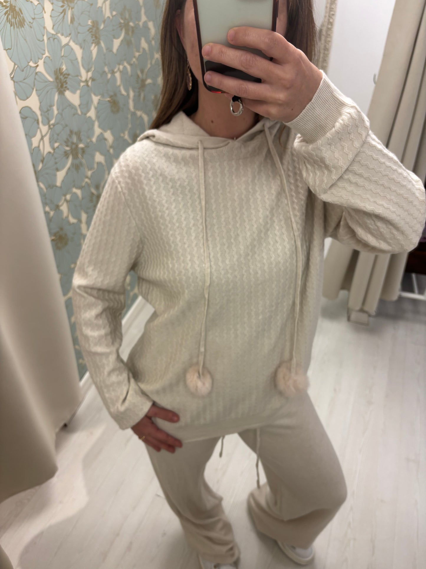 Tuta in maglia Giselle - Beige caldo