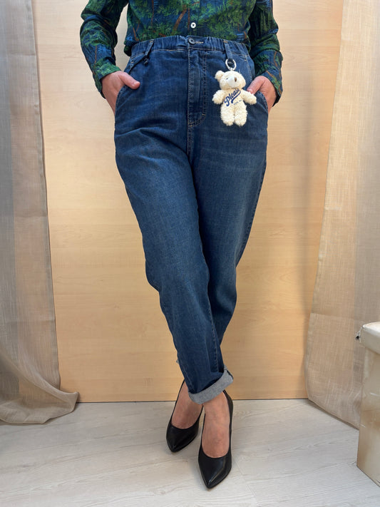 Jeans chino blu denim carrot fit - Please