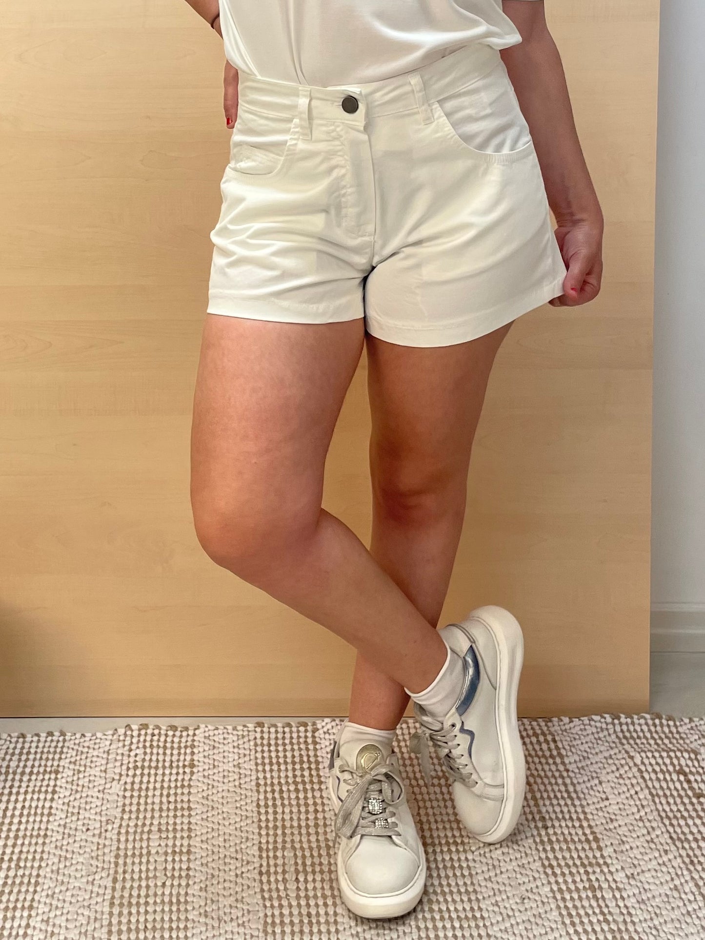Shorts Asia bianco - in cotone