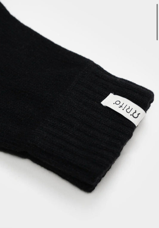 Pierpaolo - Nero - guanti uomo Cashmire rigenerato