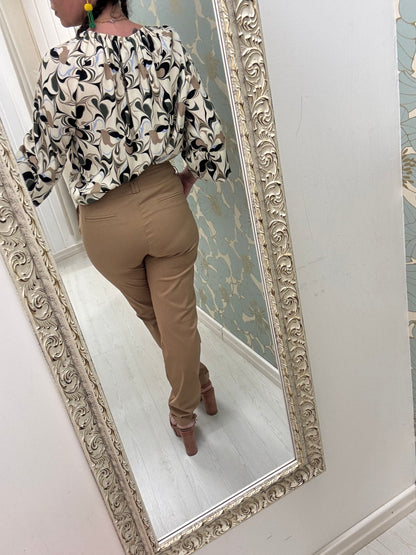 Pantalone Torino - in bengalina camel