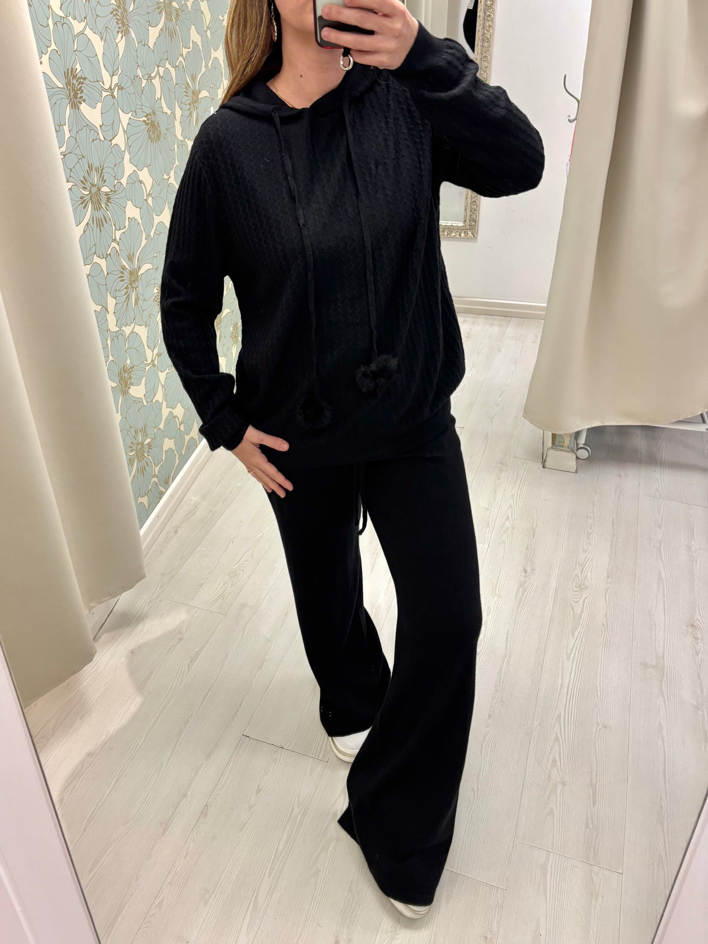 Tuta in maglia Giselle - Nero