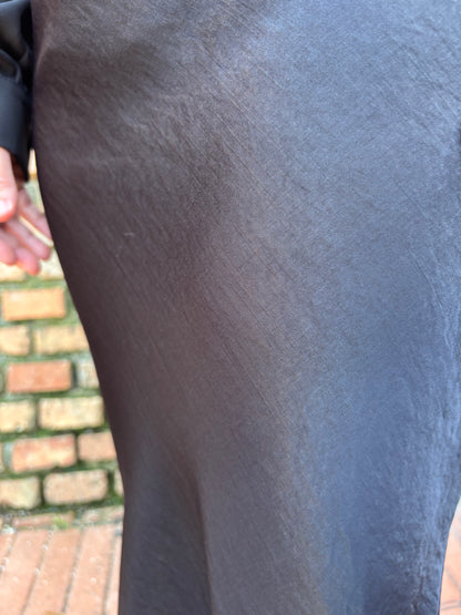 Gonna Midi sirena cangiante - Nero