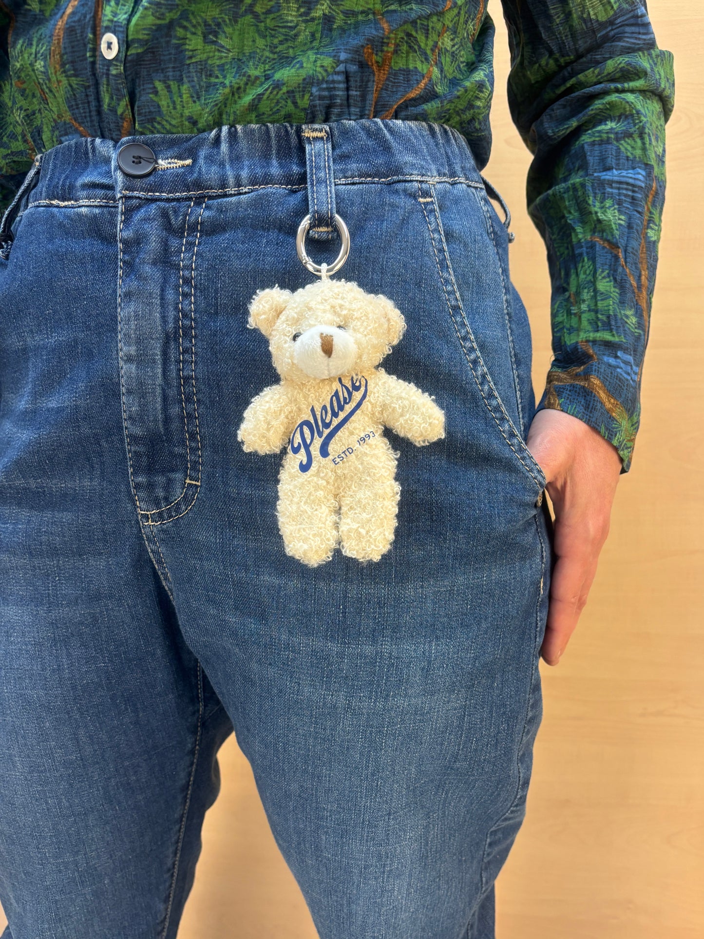 Jeans chino blu denim carrot fit - Please