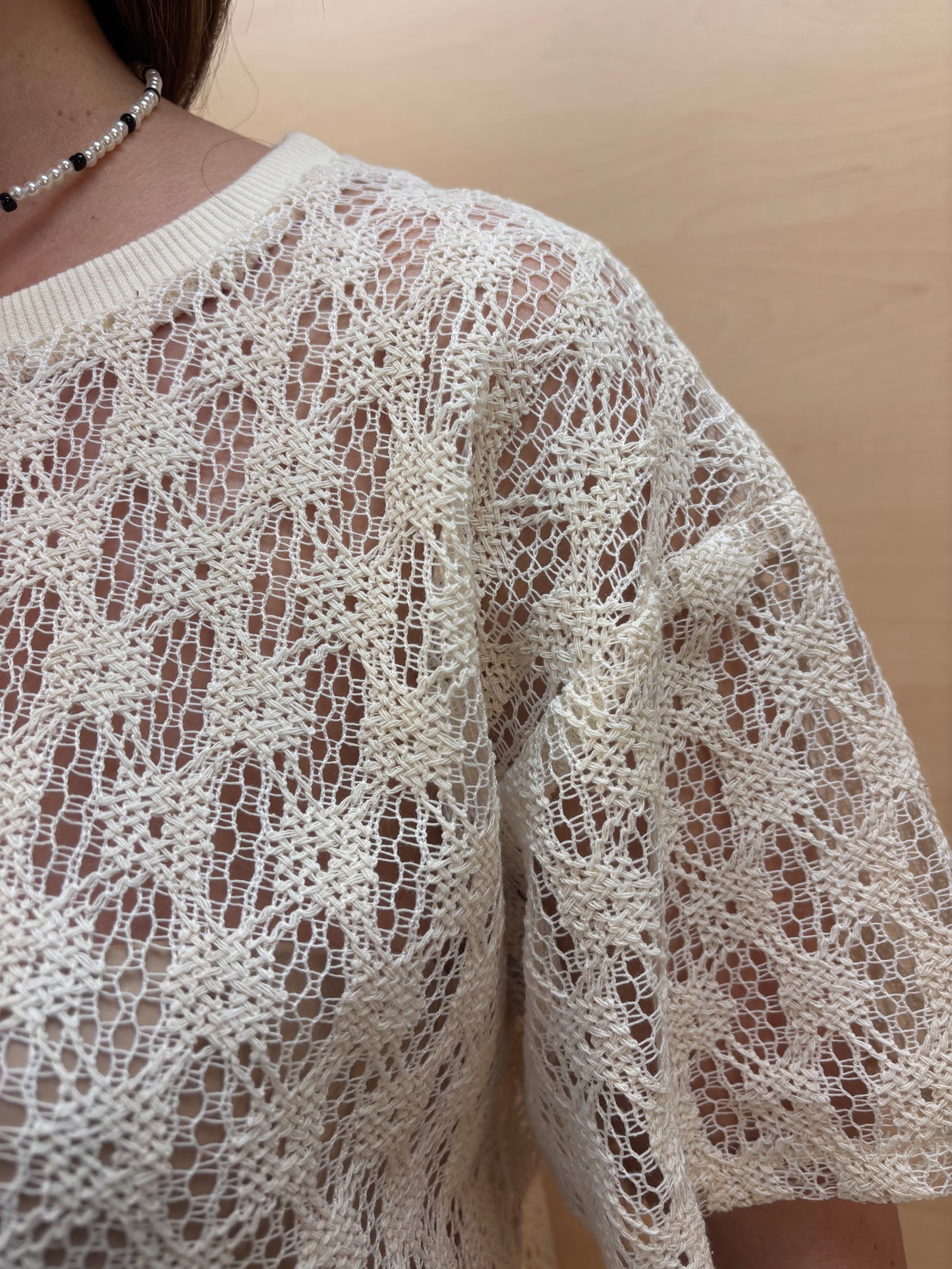 T-shirt crochet burro – PHARD | Made in Italy