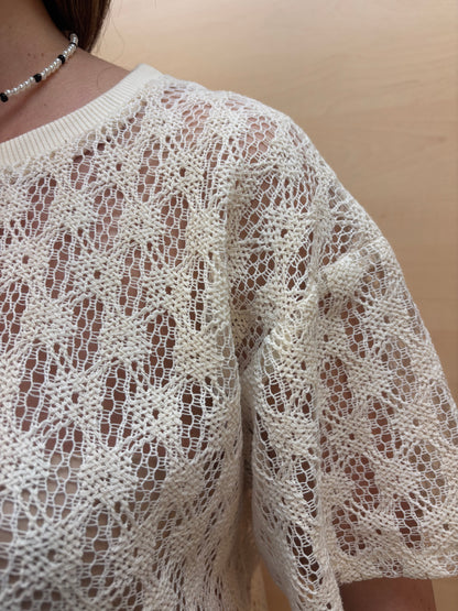 T-shirt crochet burro – PHARD | Made in Italy