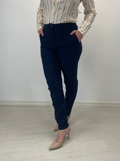 Pantalone Torino - in bengalina blu