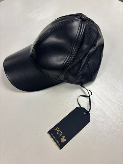 Cappello baseball in ecopelle - nero