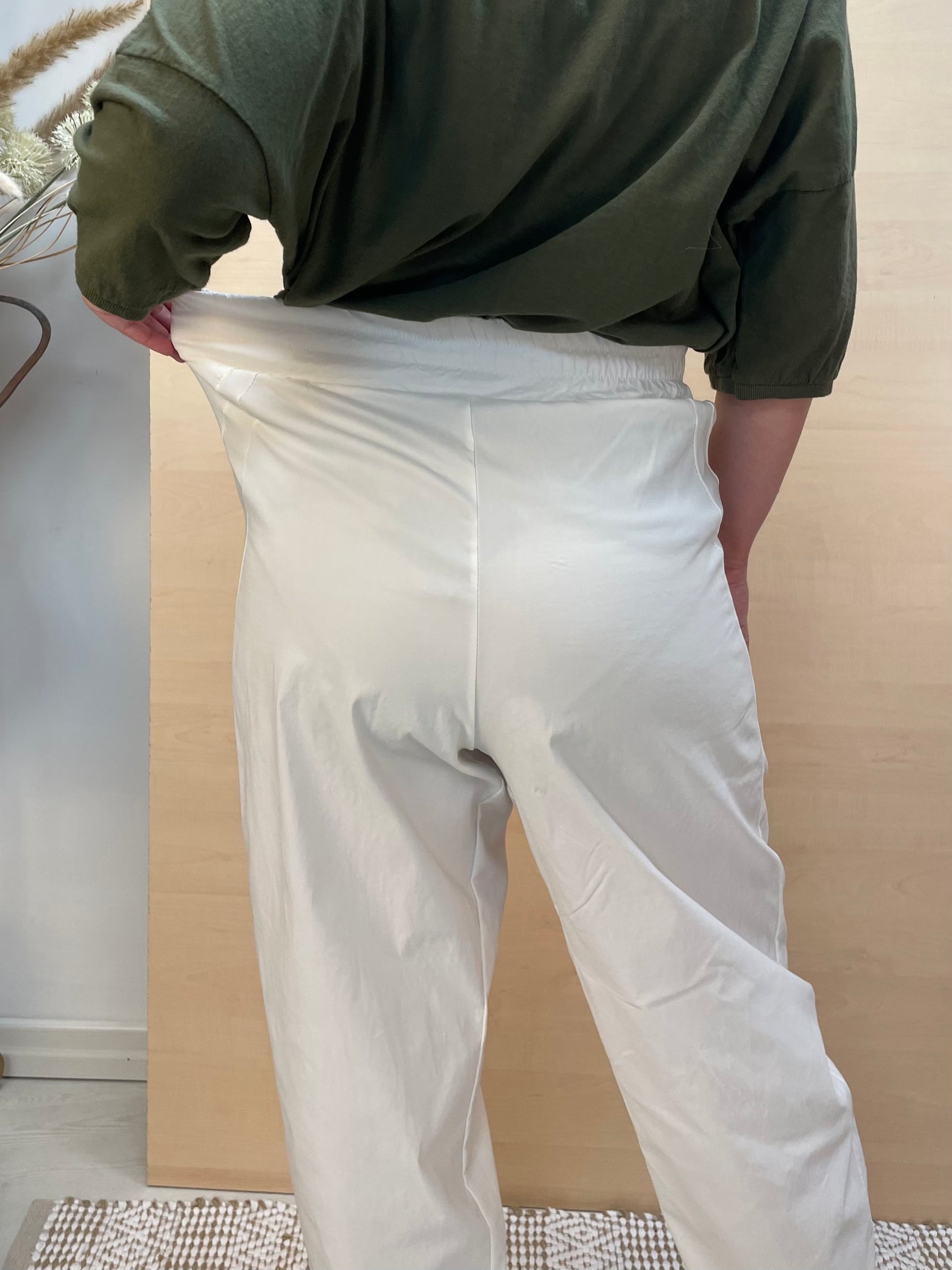 Pantalone balloon bianco - in bengalina