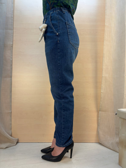 Jeans chino blu denim carrot fit - Please