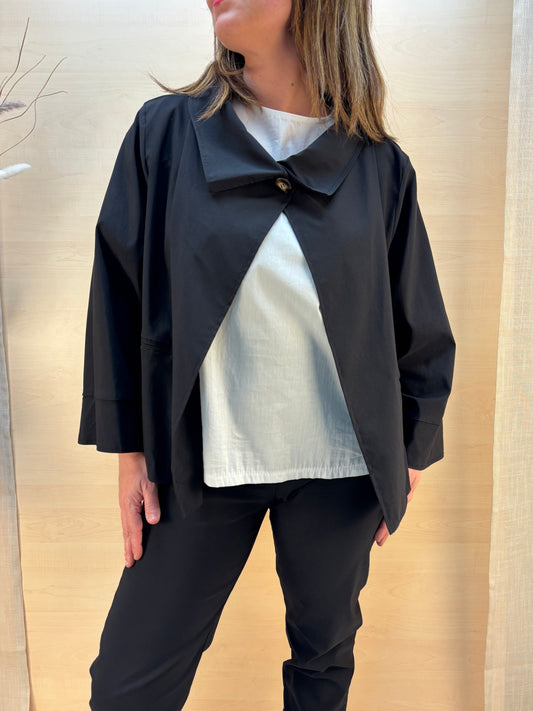 Giacca in bengalina nera – Karma | Made in Italy