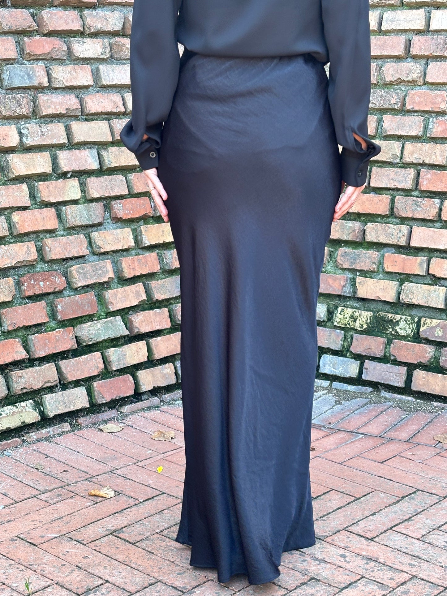 Gonna Midi sirena cangiante - Nero