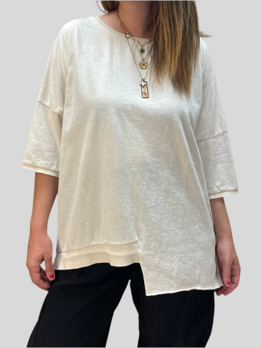 T-shirt over latte - in cotone