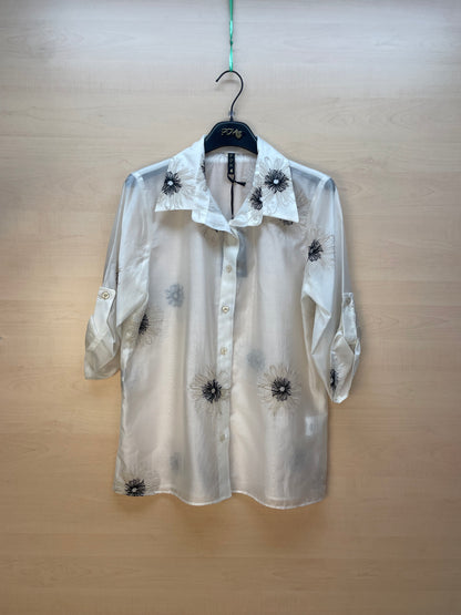 Camicia con stampe floreali - in Tencell