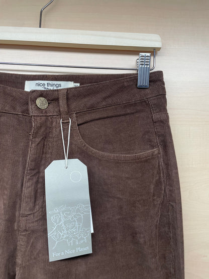 Pantaloni in Velluto a coste sottili - marrone