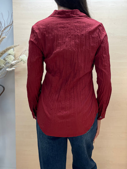 Camicia rossa tinta unita - in cotone bio