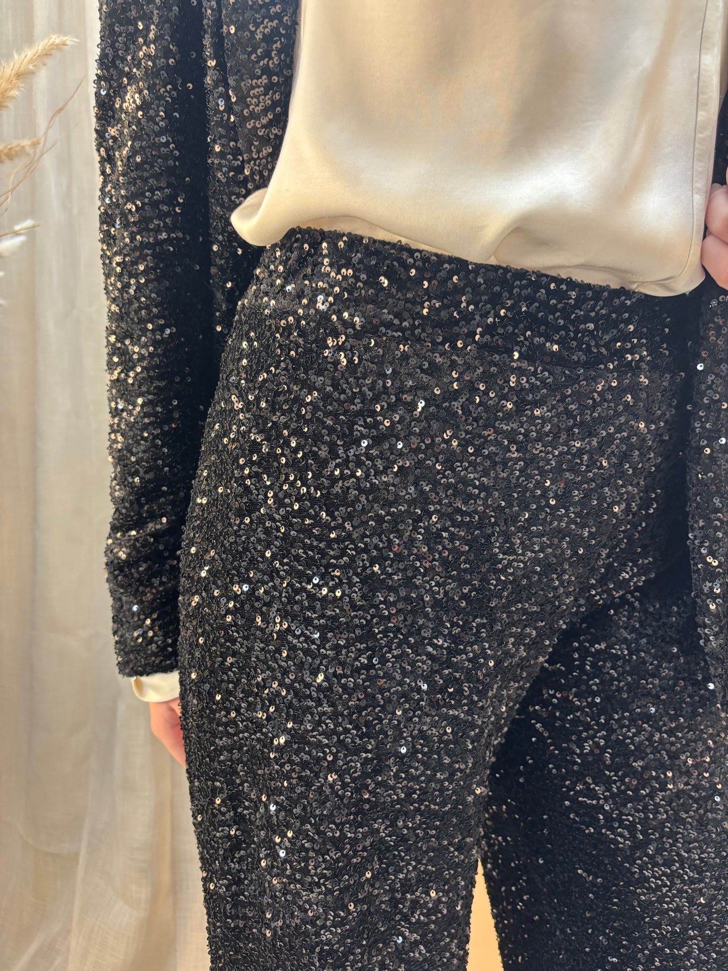 Tailleur completo in paillettes - nero