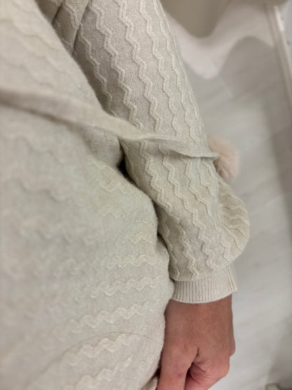 Tuta in maglia Giselle - Beige caldo