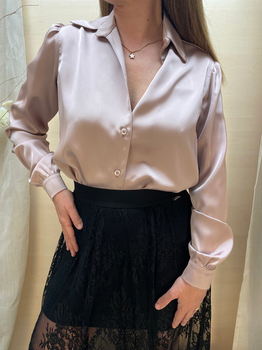Camicia fluida rosa