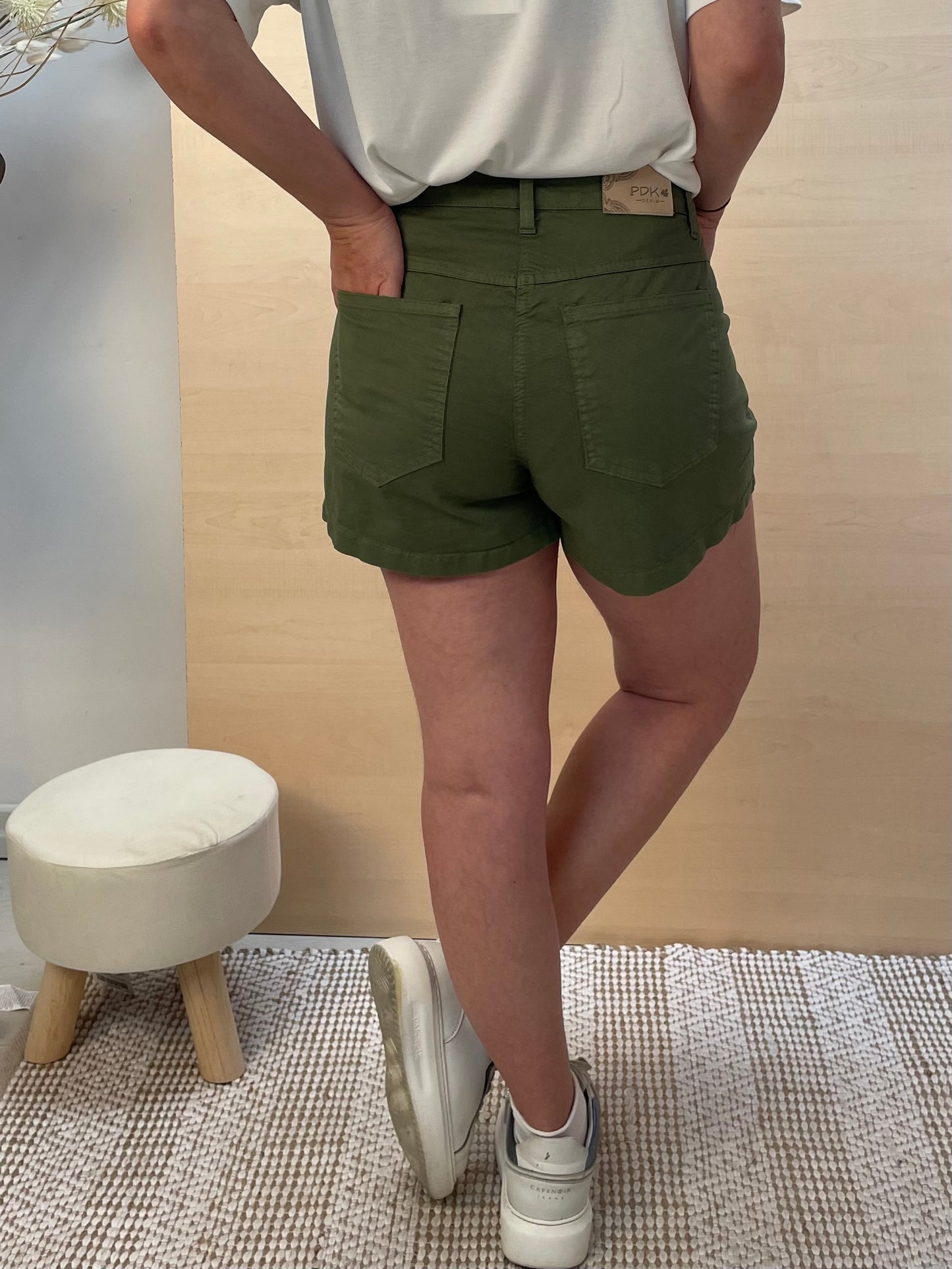 Shorts Asia verde militare - in cotone